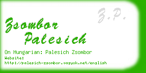 zsombor palesich business card